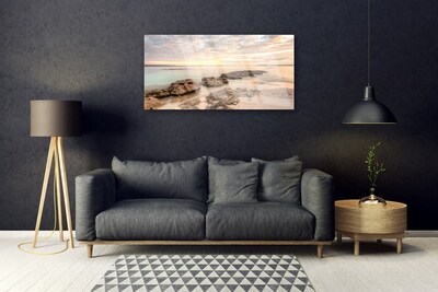 Quadro di vetro Paesaggio spiaggia mare