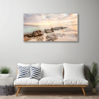 Quadro di vetro Paesaggio spiaggia mare