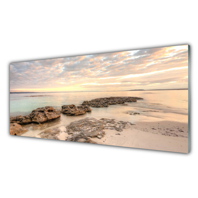 Quadro di vetro Paesaggio spiaggia mare