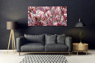 Quadro vetro Rami Fiori Pianta