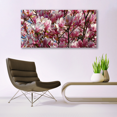 Quadro vetro Rami Fiori Pianta