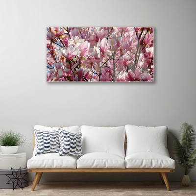 Quadro vetro Rami Fiori Pianta