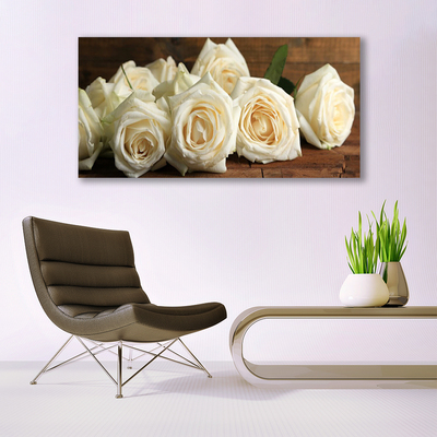 Quadro vetro Rose Fiori Pianta