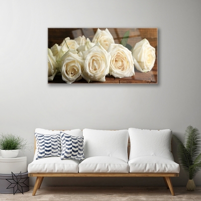 Quadro vetro Rose Fiori Pianta