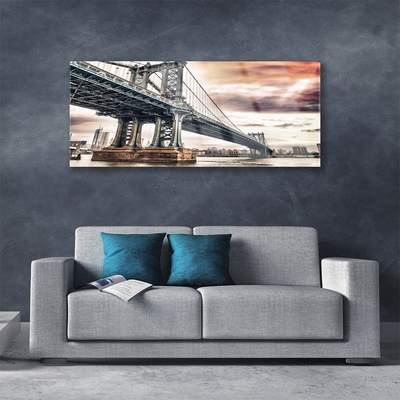 Quadro di vetro Architettura della città del ponte