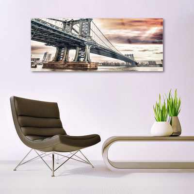 Quadro di vetro Architettura della città del ponte