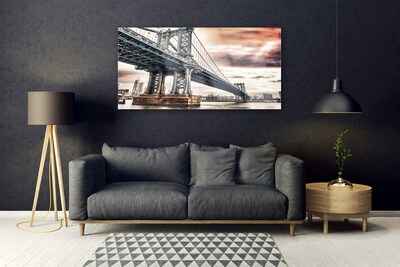 Quadro di vetro Architettura della città del ponte