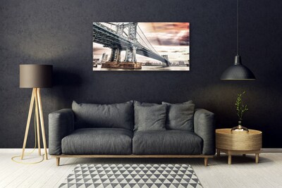 Quadro di vetro Architettura della città del ponte