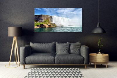 Quadro in vetro Cascata Mare Natura