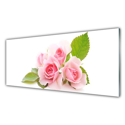 Quadro in vetro Rose Fiori Natura Pianta