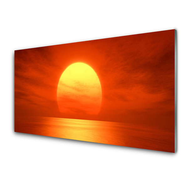 Quadro in vetro Mare al tramonto