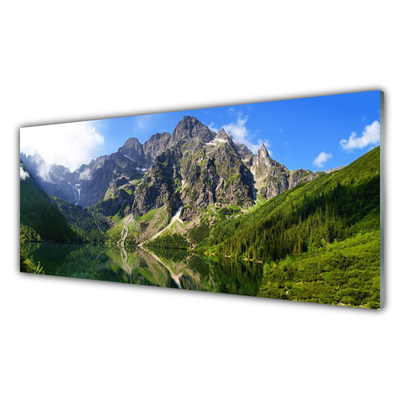 Quadro in vetro Monti Tatra Foresta di Morskie Oko