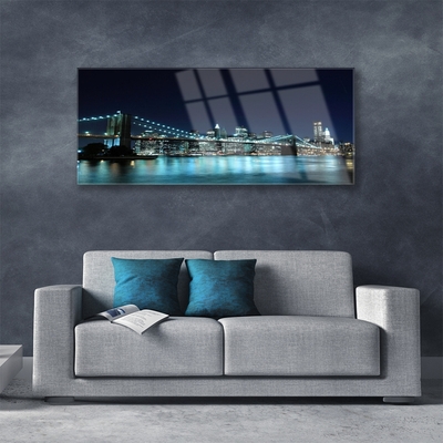 Quadro in vetro Notte dell'architettura a Bridge City