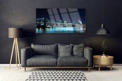 Quadro in vetro Notte dell'architettura a Bridge City