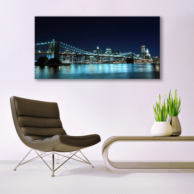 Quadro in vetro Notte dell'architettura a Bridge City