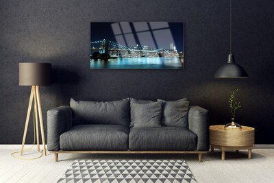 Quadro in vetro Notte dell'architettura a Bridge City