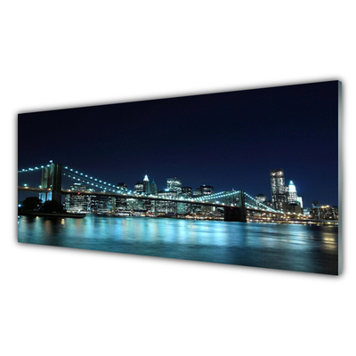 Quadro in vetro Notte dell'architettura a Bridge City