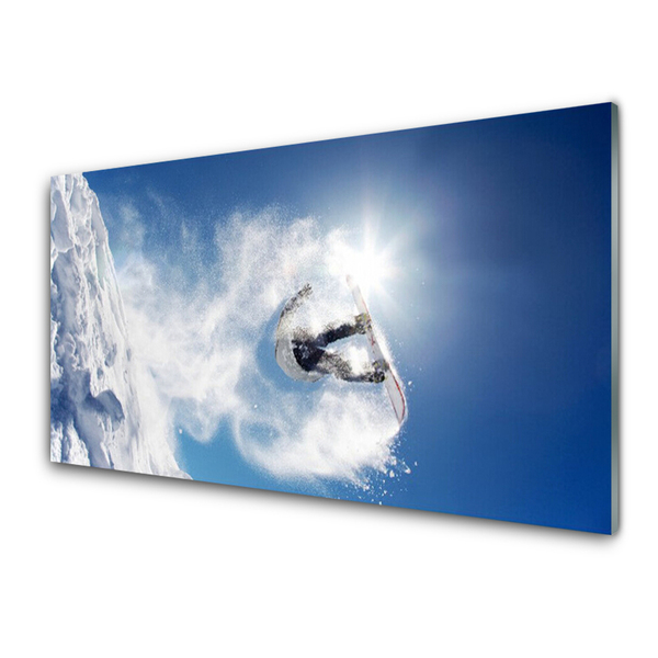 Quadro vetro Snowboard Sport Neve Inverno