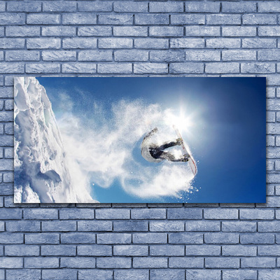 Quadro vetro Snowboard Sport Neve Inverno