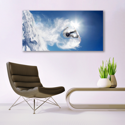 Quadro vetro Snowboard Sport Neve Inverno