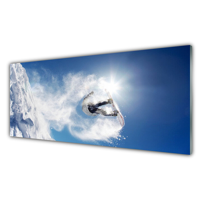 Quadro vetro Snowboard Sport Neve Inverno