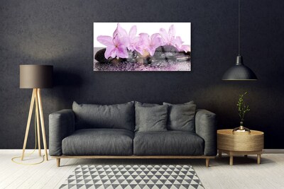 Quadro vetro Fiori Ninfea Rosa Acqua