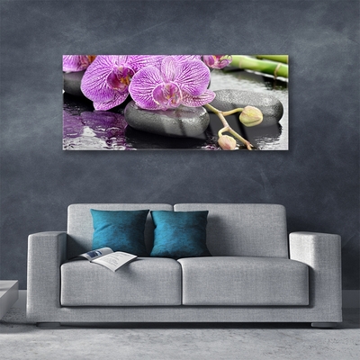 Quadro in vetro Spa Zen Orchid