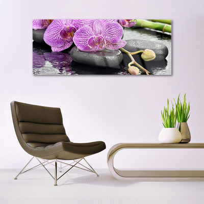 Quadro in vetro Spa Zen Orchid