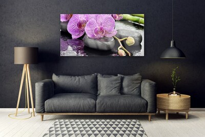 Quadro in vetro Spa Zen Orchid