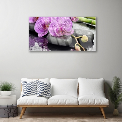 Quadro in vetro Spa Zen Orchid