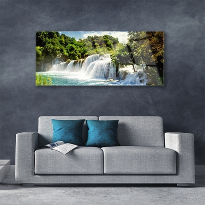 Quadro vetro Cascata Natura Foresta