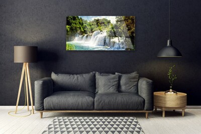 Quadro vetro Cascata Natura Foresta