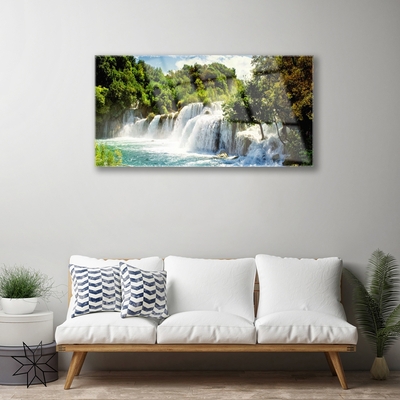 Quadro vetro Cascata Natura Foresta