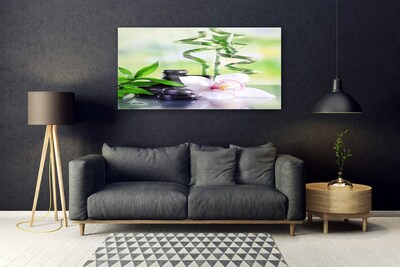 Quadro in vetro Orchidea Bambù Zen Spa