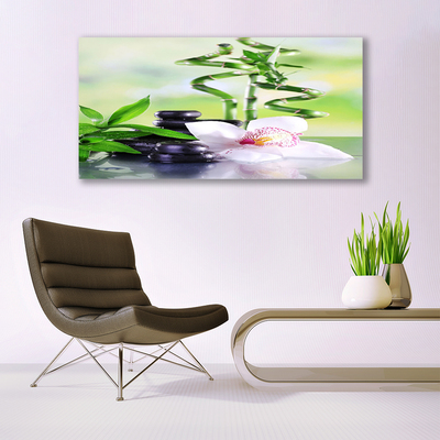 Quadro in vetro Orchidea Bambù Zen Spa