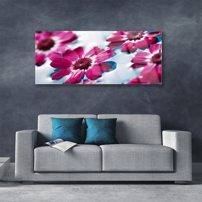 Quadro di vetro Fiori sull'acqua della natura