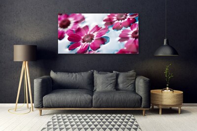 Quadro di vetro Fiori sull'acqua della natura