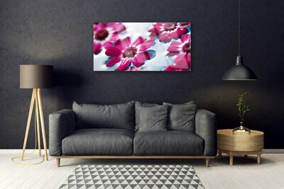 Quadro di vetro Fiori sull'acqua della natura