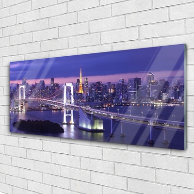 Quadro di vetro Architettura della città del ponte