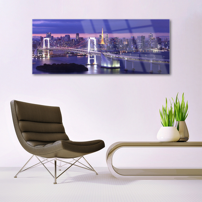 Quadro di vetro Architettura della città del ponte