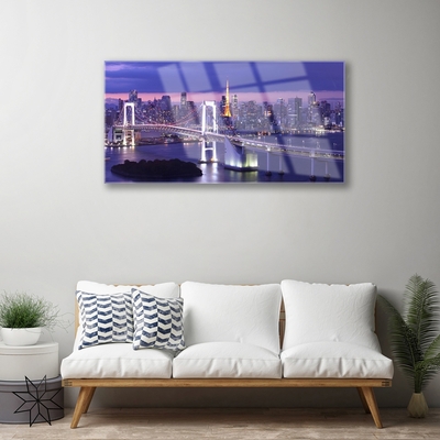 Quadro di vetro Architettura della città del ponte