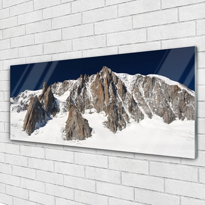 Quadro su vetro Cime innevate