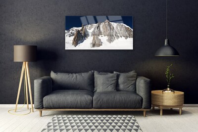 Quadro su vetro Cime innevate