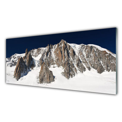 Quadro su vetro Cime innevate