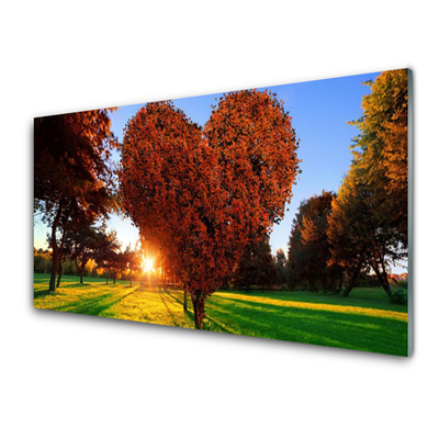 Quadro in vetro Albero del cuore Natura