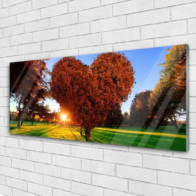 Quadro in vetro Albero del cuore Natura