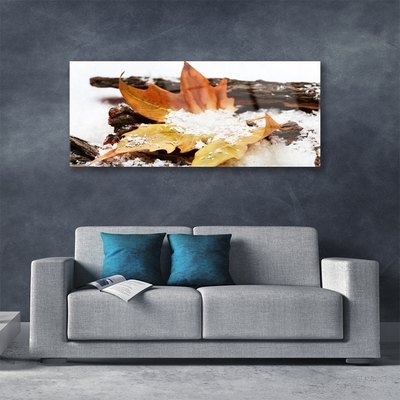 Quadro di vetro Foresta di foglie Autunno Natura