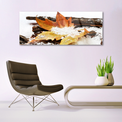 Quadro di vetro Foresta di foglie Autunno Natura