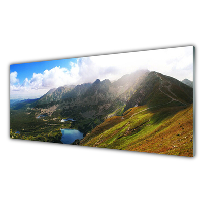 Quadro vetro Montagne Prato Paesaggio