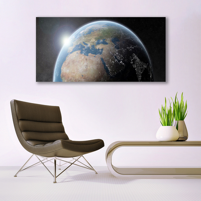 Quadro in vetro Pianeta Terra Universo